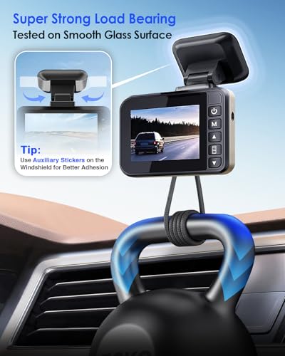 4Pcs Adhesive Sticky Pads for Dash Cam, Square High Heat Resistant Double-Sided Sticker Replacement Fit for Windshield Dashcam Mount, 2.83" Car Windscreen Window Glass Mounting Tape Heavy Duty