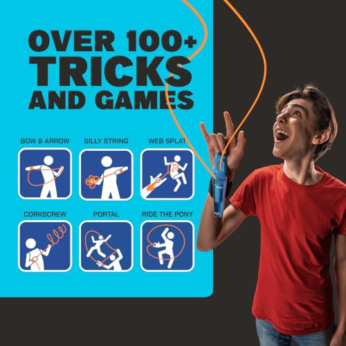 ZipString Aracna Glow-in-the-Dark Webshooter String Launcher Toy | With Travel Box & Fluorescent Strings, For Kids, Teens & Adults, Patented, Reloading, Durable, Superhero Web Shooting Action