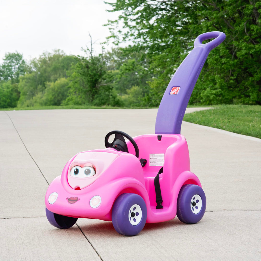 Step2 Push Around Buggy Kids Push Car, Ride On Toy, Stroller Substitute, Includes Seat Belt & Horn, Made of Durable Plastic, Max Weight 50 lbs., For Toddlers 1.5-4 Years Old, Pink