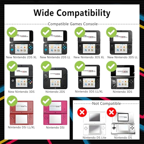 3DS Charger, DTOL 3DS Charger Compatible with Nintendo 3DS/ DSi/DSi XL/ 2DS/ 2DS XL/New 3DS 100-240V Wall Plug Adapter 2 Pack