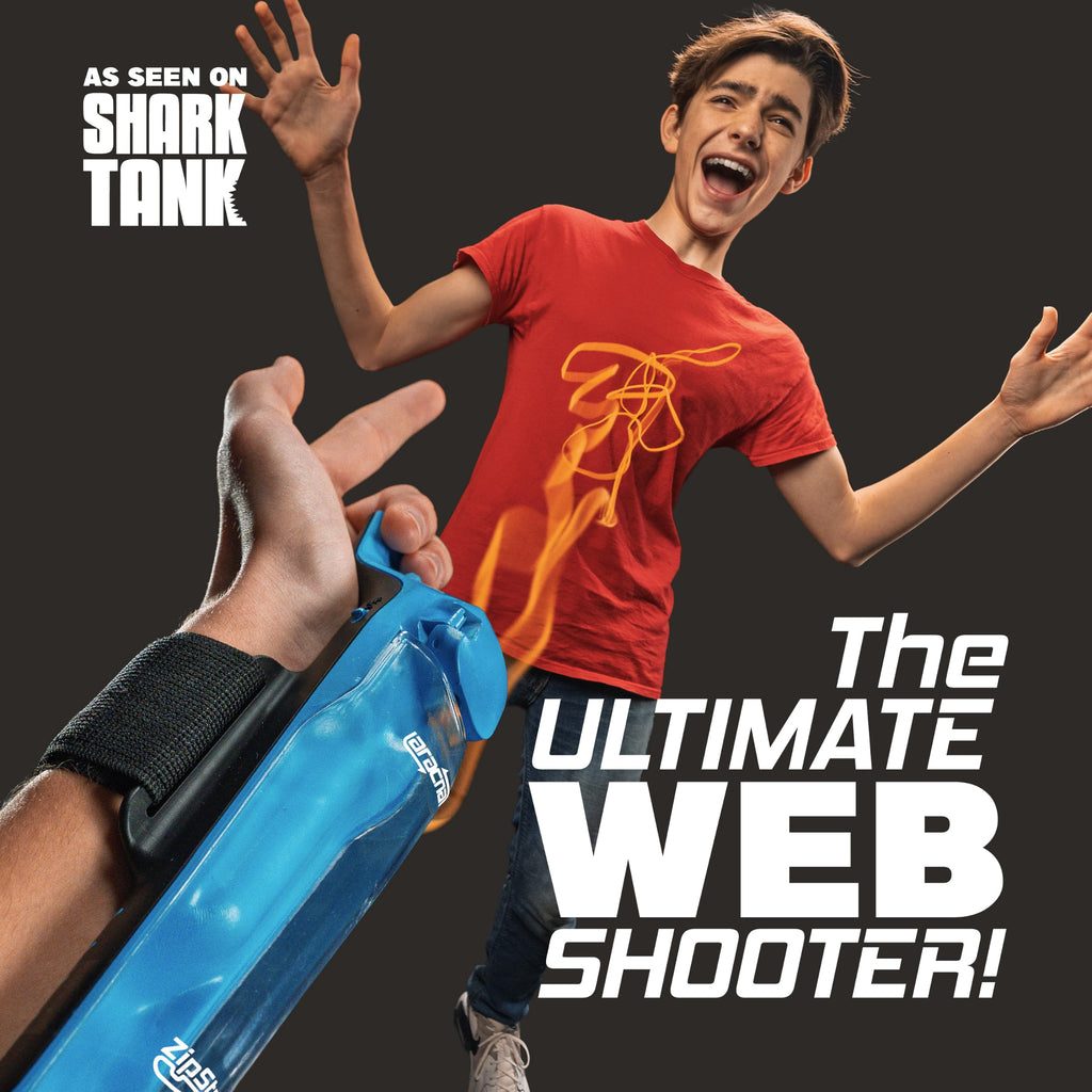 ZipString Aracna Glow-in-the-Dark Webshooter String Launcher Toy | With Travel Box & Fluorescent Strings, For Kids, Teens & Adults, Patented, Reloading, Durable, Superhero Web Shooting Action