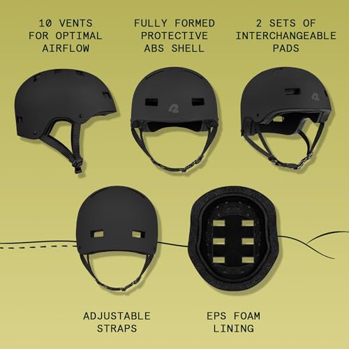 Retrospec Dakota Protective Bike Helmet, Skateboard, Scooter, Adults/Youth | Bike Helmet Men, Bike Helmet Women, Longboard, Washable Padding, Protective Shell, 10 Vents, Moisture-Wicking