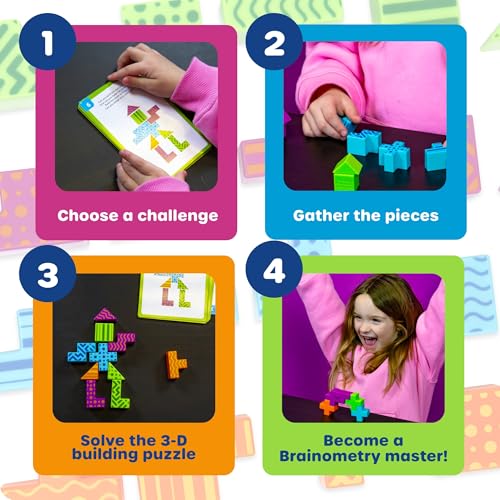 Learning Resources STEM Explorers Brainometry | 3D Puzzle Games for Kids, Kids Travel Games, Brain Teaser Puzzles, Pattern Memory Game, Brain Game Toys, Classroom Toys