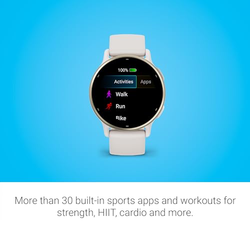 Garmin vívoactive® 5, Health & Fitness GPS Smartwatch, 42mm, Ivory | 24/7 Health Monitoring, Built-In Sports Apps, Sleep Coach, Body Battery™ Energy Monitoring, Workout Benefit & Recovery Time