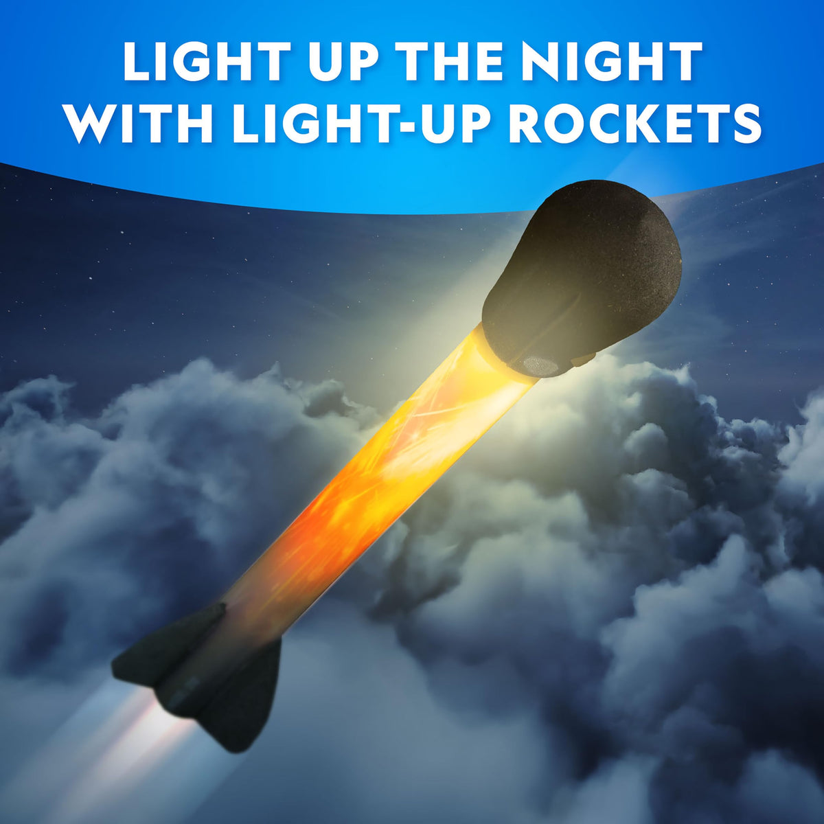 National Geographic LED Air Rocket Launcher Toy for Kids Ages 8-12 | Launches Up to 100 Feet, Air Powered, Foam-Tipped Rockets, Outdoor STEM Toy, Light-Up Rocket, Birthday Gift