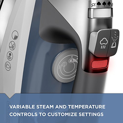 BLACK+DECKER Allure Professional Steam Iron for Clothes | Powerful steam iron with stainless soleplate, precision tip, vertical steam and automatic shutoff.