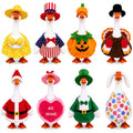 Funle 7 Inch Desk Goose Outfits, 8-Pack Seasonal Holiday Clothes | Mini Desk Goose Outfits for Multiple Holidays, Halloween, Thanksgiving & Christmas, Desk Decor, Gifts for Goose Lovers