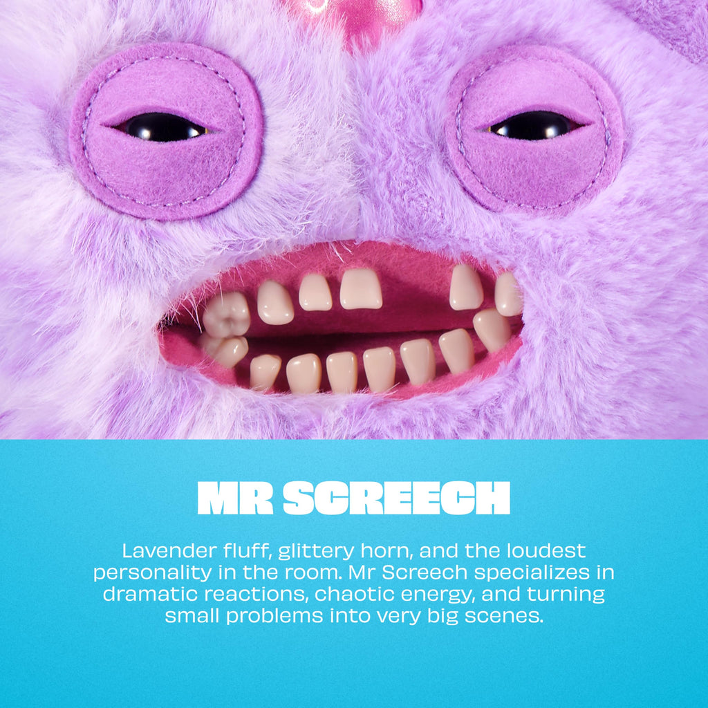 Fuggler Fugglercorns 9 Inch Plush Collectible Toy (Mr Screech) by ZURU | Funny Ugly Monster with signature teeth, soft & huggable collectible plush, for fans & collectors, gift for tweens & teens