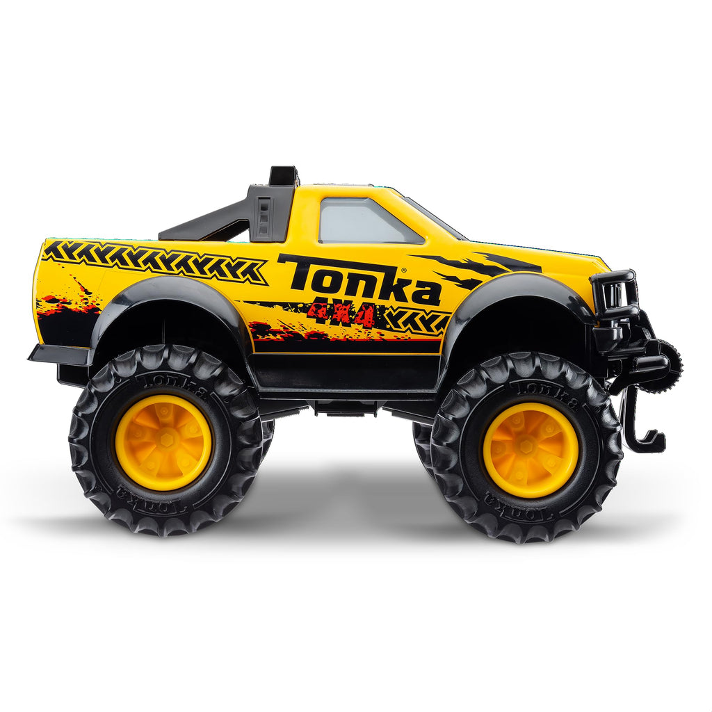 Tonka Steel Classics 4x4 Pickup Truck - Made with Steel & Sturdy Plastic, Yellow Toy Construction Truck, Boys and Girls, Kids, Toddlers, Ages 3+