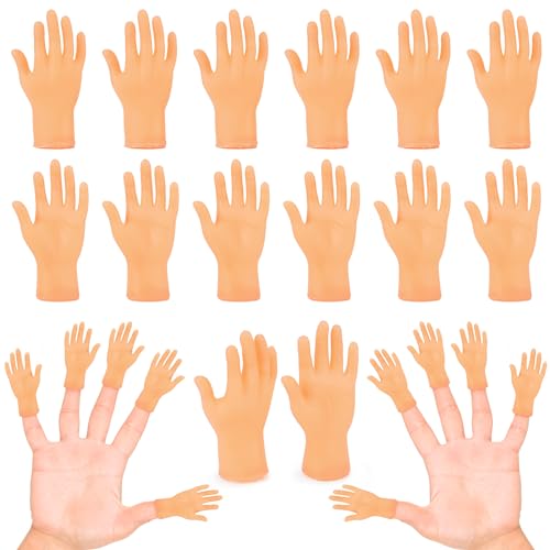 30 Pcs Tiny Finger Hands, Mini Fingers Funny Hand Puppets for Parties | Miniature small hands for finger puppet shows, gag performances, cute little hand fingers, party favors and novelty fun