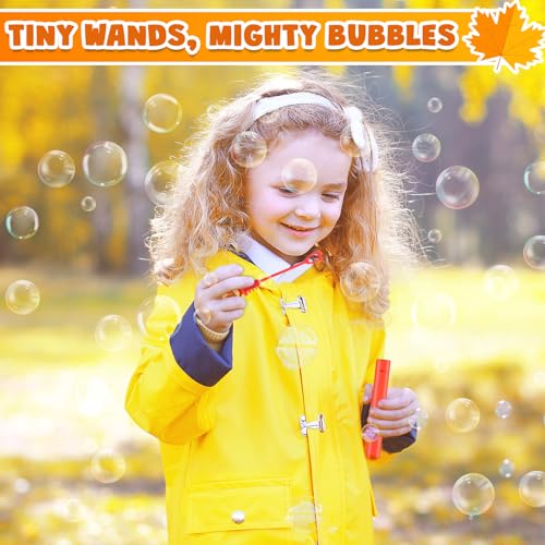 Fall Mini Bubbles Party Favors for Kids 20-64Pack, Thanksgiving Toys Gifts Prizes Games for Toddlers, Autumn Friendsgiving Goody Treat Bag Stuffers Supplies School Candy Basket Filler Stuff