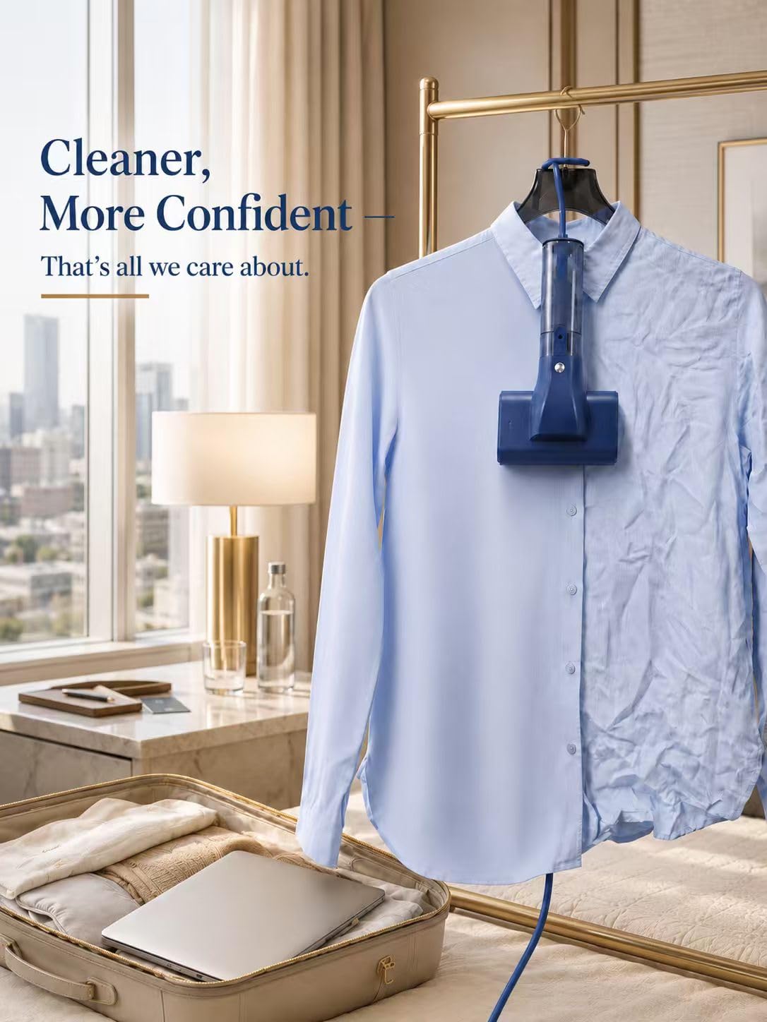 G10 Steamer for Clothes, Portable Travel Irons,Handheld Garment Steamer | 15S Fast Heat Up,Big Iron Panel steam iron 2-in-1 Travel Size 0.9 lbs, 100ml Tank for Travel & Home (Only for 120V)