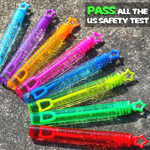 32 Pcs 8 Colors Neon Mini Star Bubble Wand, Party Favors for Kids | Bulk in Gift Box as Classroom Giveaways, Carnival Prizes, Goody Bag Stuffers, Birthday Treats, Party Supplies Toy For Toddler