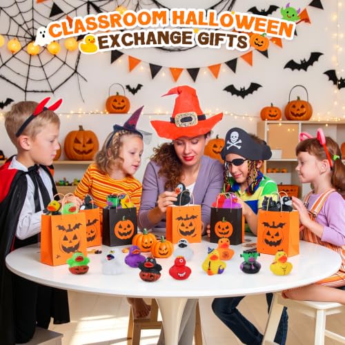 24 Halloween Rubber Ducks, Assorted Styles Party Favors Goodie Bag Fillers