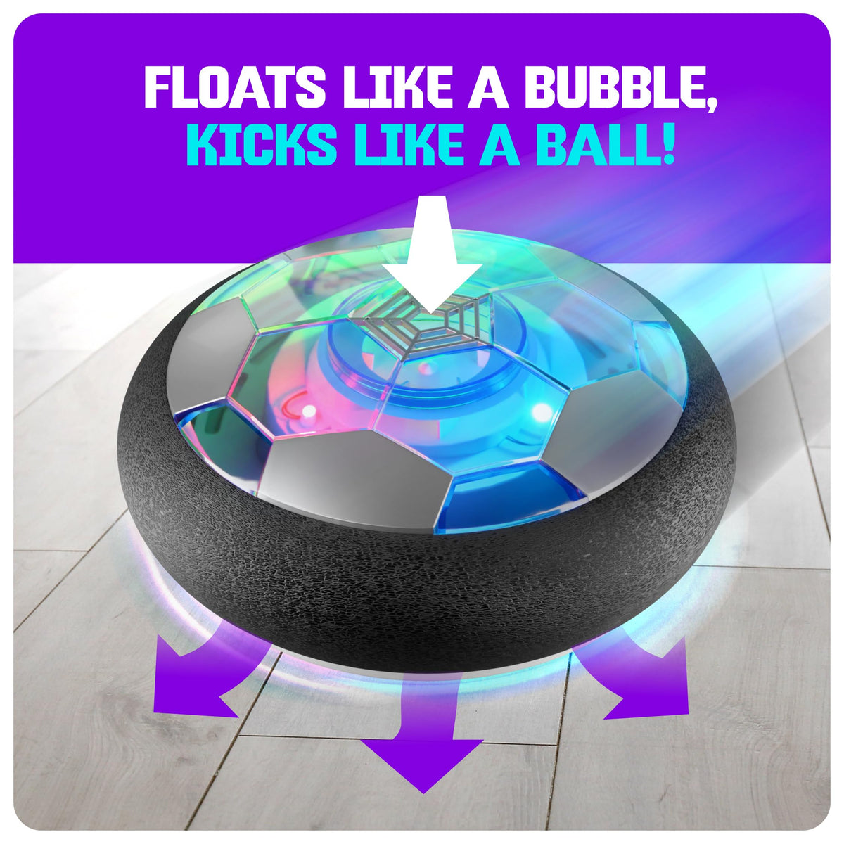 Hover Soccer Light-Up Ball - Birthday Gift for Boys - Kids Gifts Ages 5-12 | Indoor Toy Games - Gifts for Age 5, 6, 7, 8, 9, 10, 11, 12 Years Old, Boy Toys for Age 3 Years and Up