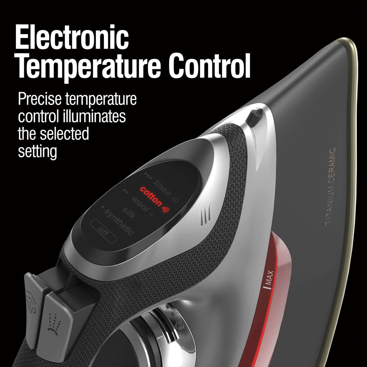 CHI Steam Iron for Clothes with Vertical Steam Burst, 8" Retractable Cord