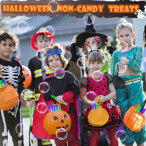 32-300 PCS Halloween Party Favors Goodie Bag Stuffers,Mini Bubbles for Kids | Halloween Trick or Treat Bags Boo Basket Bucket Fillers for Toddlers, Class Games Prizes Toys Gifts Activities Supplies
