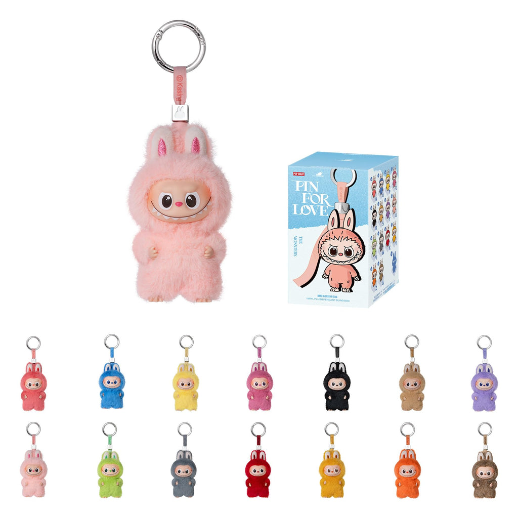 POP MART THE Monster LABUBU Pin for Love (N-Z) Blind Box, Single Box | Mytery Box Keychain – Vinyl Plush Pendant, Bag Charms, Collectible Holiday & Birthday Gift for Kids & Adults, Single Box
