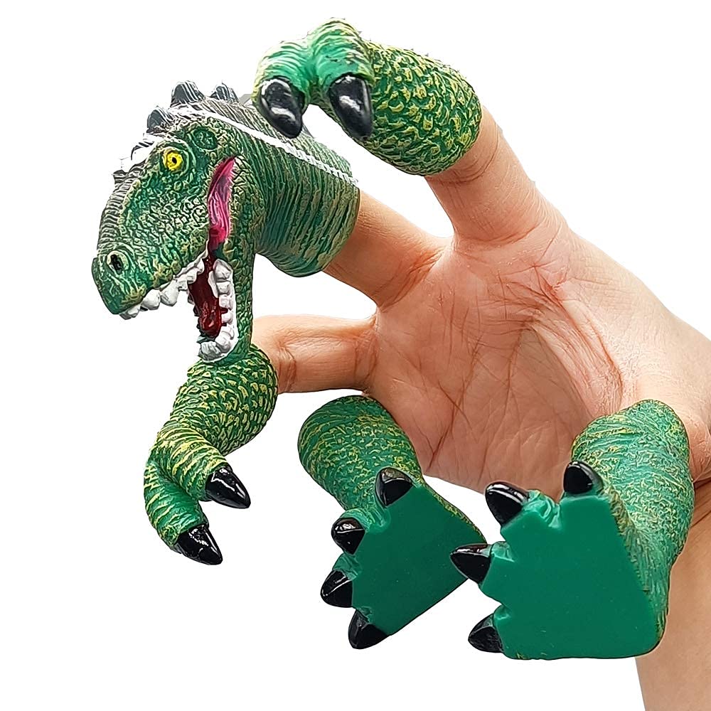 AQKILO Dinosaur Finger Puppet Set, Funny Animal Toy for Stories and Gifts | Weird Stuff Gifts for Dinosaur Fans, Funny Toys, Pretend Play, Storytelling Fun, and Creative Surprises