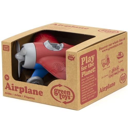 Green Toys Airplane - Bpa Free, Phthalates Free, Red Aero Plane for Improving Aeronautical Knowledge of Children. Toys and Games