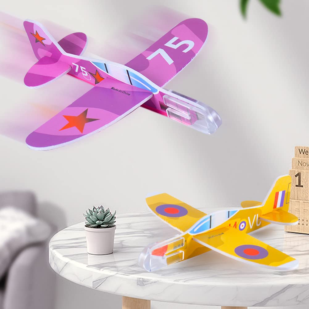 Manmel 50 Pcs Foam Gliders Planes Toys for Kids, Paper Airplane, Party Favors Goodie Bag Stuffers, Outdoor Flying Toys, Bulk for Classroom Prizes Boys and Girls