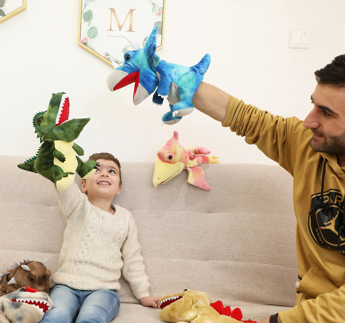 Puppet Hand Puppets Puppets for Kids, Dinosaur Hand Puppe ts Dinosaur Toys Plush Puppet Stuffed Hand P uppet Dinosaur Toy,Puppet Story Toys Dinosaur Puppets Dinosaur to ys for Kids