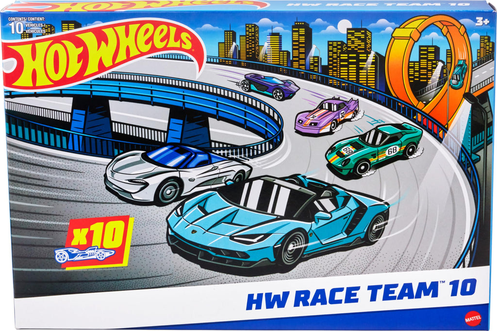 Hot Wheels 10-Pack of Toy Race Cars (Styles May Vary) | Set of 10 1:64 Scale Vehicles,Includes Hot Wheels Originals & Officially Licensed Car​​s (Amazon Exclusive)