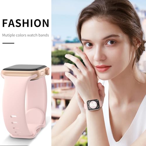 6 Pack Sport Silicone Bands Compatible with Apple Watch Band for Women Men | 38mm 40mm 41mm 42mm 44mm 45mm 49mm 46mm Waterproof Strap for iWatch Apple Watch Series 12 11 10 9 Ultra 8 7 6 5 4 3 2 1 SE