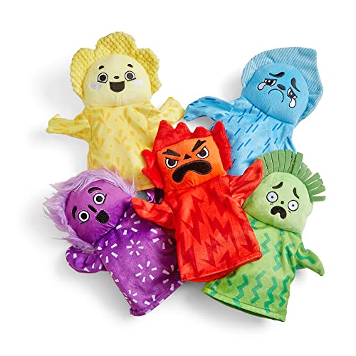 hand2mind Feelings Family Hand Puppets, Emotions Toys, Dramatic Play Therapy Toys for Counselors, Social Emotional Learning Activities, Calm Down Corner Supplies, Social Skills Activities for Kids