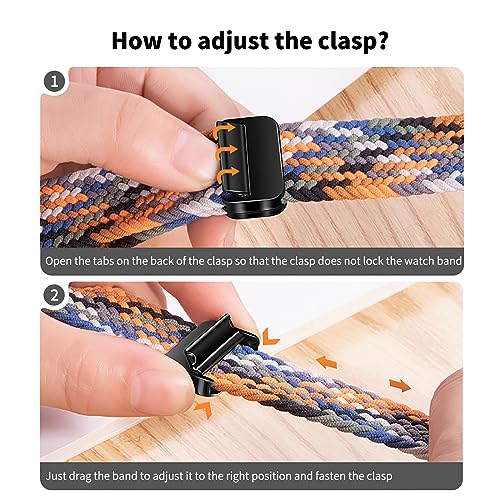 Magnetic Braided Sport Loop Compatible with Apple Watch Bands for Women Men | 38mm 40mm 41mm 42mm 44mm 45mm 46mm 49mm,Stretchy Breathable Nylon Strap for iWatch Series 12 11 10 9 8 7 6 5 4 3 2 1 SE Ultra