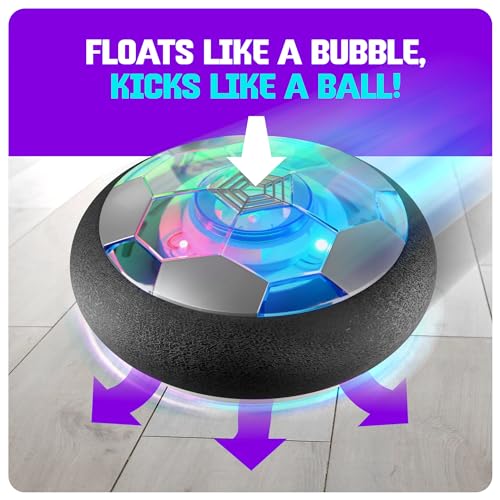 Hover Soccer Light-Up Ball - Birthday Gift for Boys - Kids Gifts Ages 5-12 | Indoor Toy Games - Gifts for Age 5, 6, 7, 8, 9, 10, 11, 12 Years Old, Boy Toys for Age 3 Years and Up