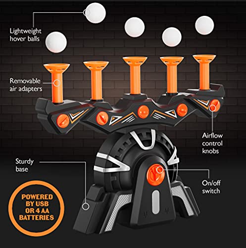 Hover Shot Shooting Toy for Kids - Ball Target Game for Nerf Guns Cool Birthday Gifts Toys for Boys Age 6+ Year Old Boy Best Teenage Gift Idea - Gun, Targets & Darts