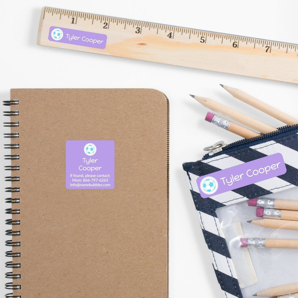 Multicolor Icon School Labels Pack