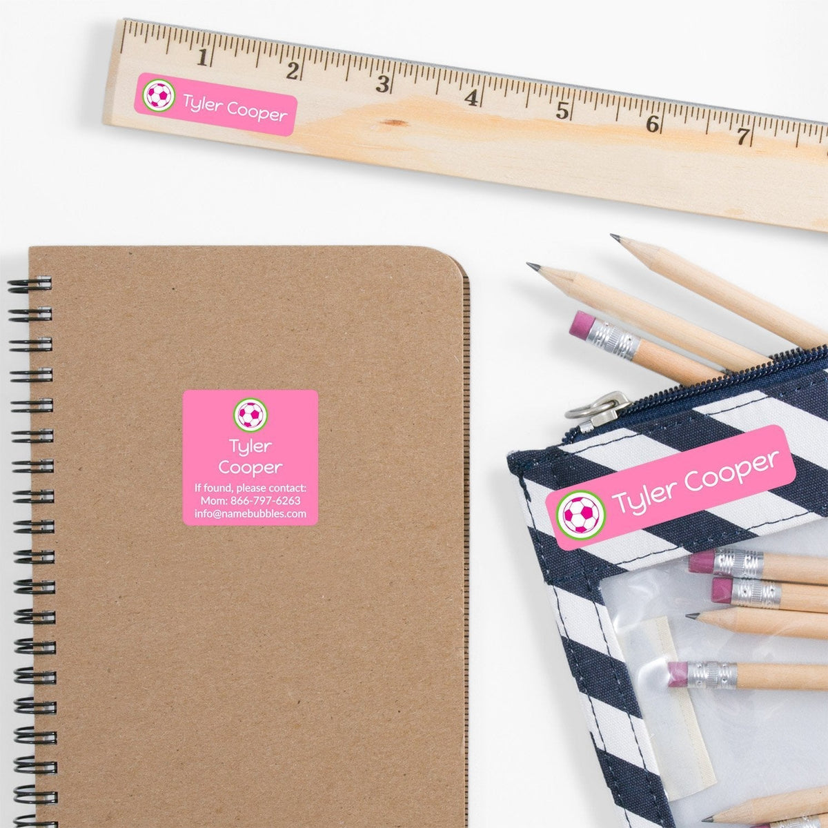 Multicolor Icon School Labels Pack